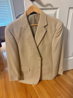 Alan Flusser Beige Sport Coat - Classic Two-Button Blazer